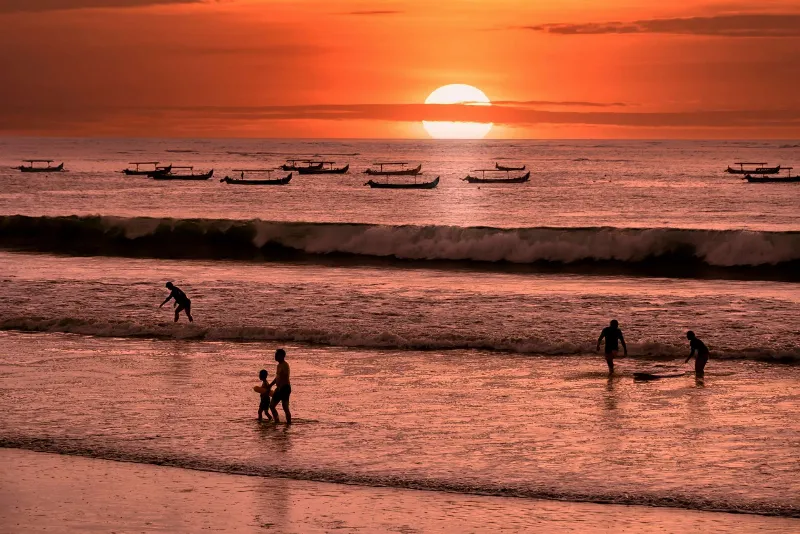 hoàng hôn biển Bali