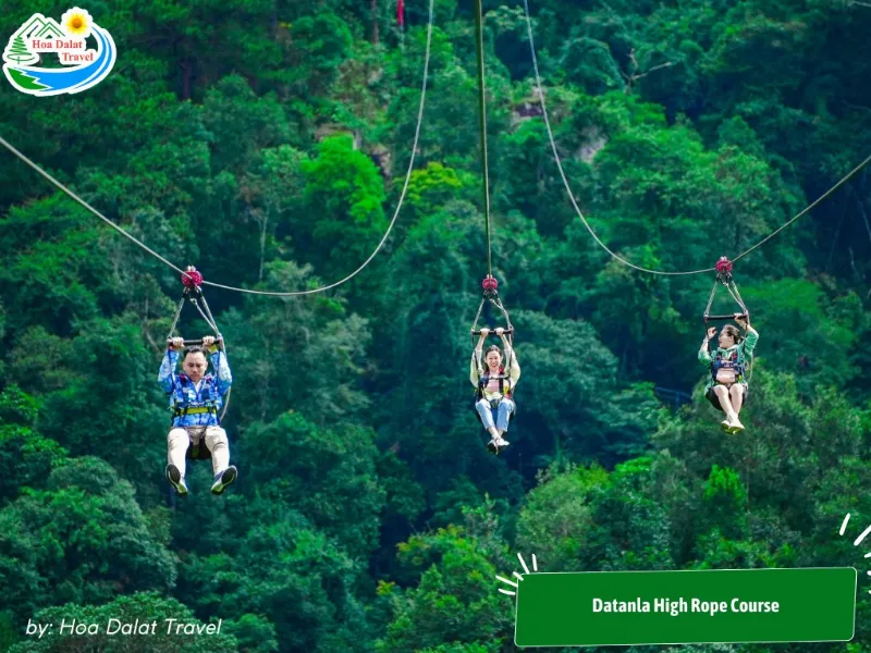 Đu dây mạo hiểm tại Datanla High Rope Course