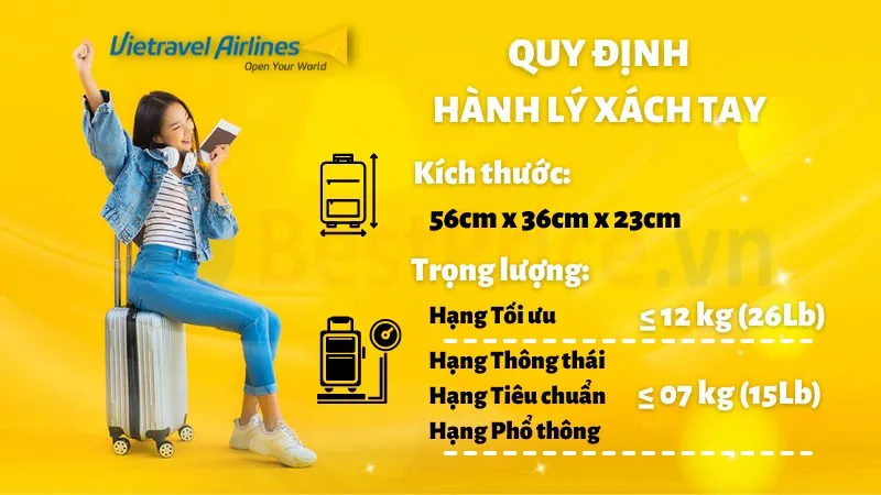 Hành lý xách tay Vietravel Airlines