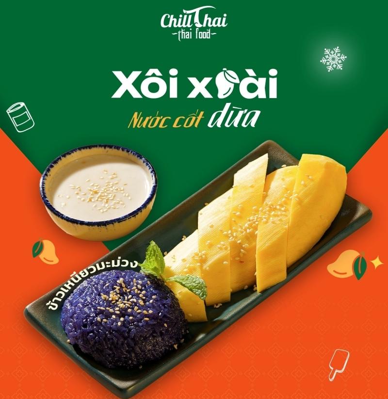 Xôi xoài Thái Lan - Món ăn đường phố hấp dẫn
