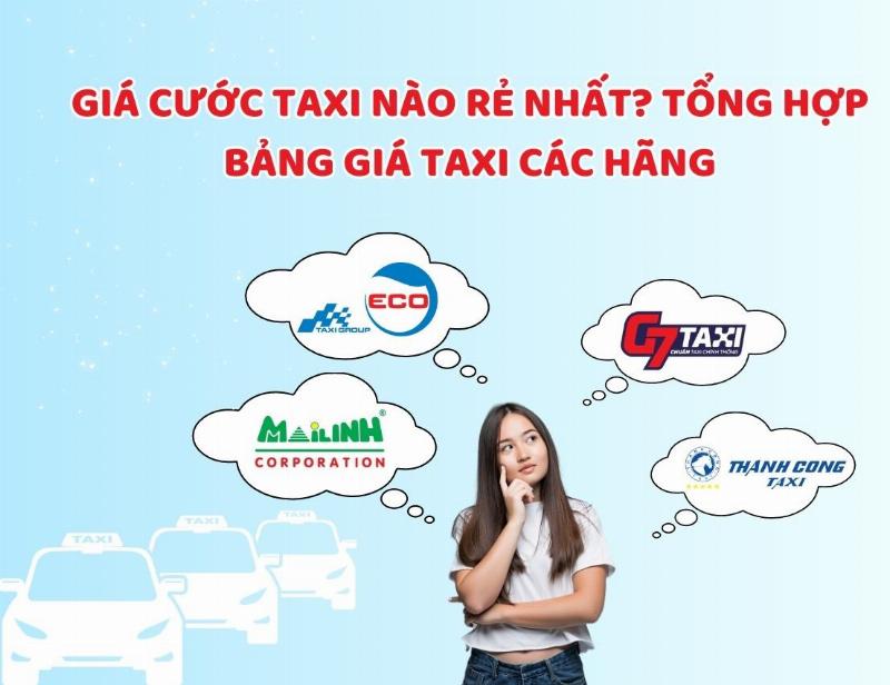 Hinh anh minh hoa cac loai xe taxi pho bien tai viet nam nhu 4 cho 7 cho xe taxi hang lon nho